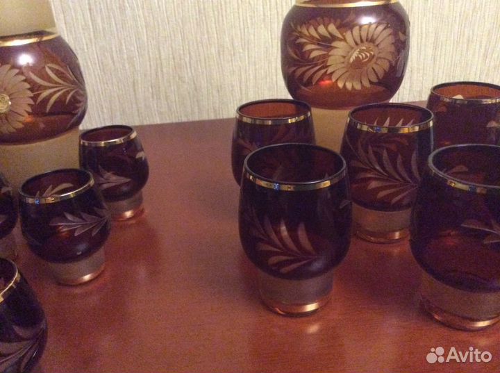 Графин и рюмки, Богемия, Чехия