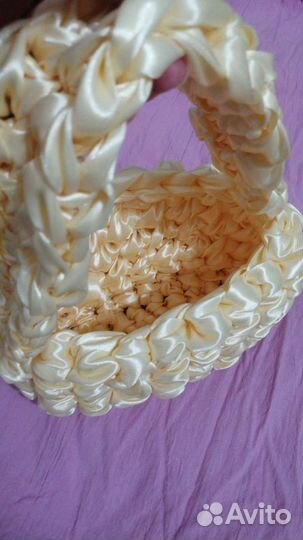 Сумка из атласных лент