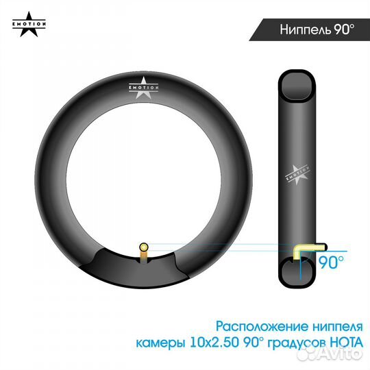 Камеры для электросамоката 10 дюймов 2 шт 10