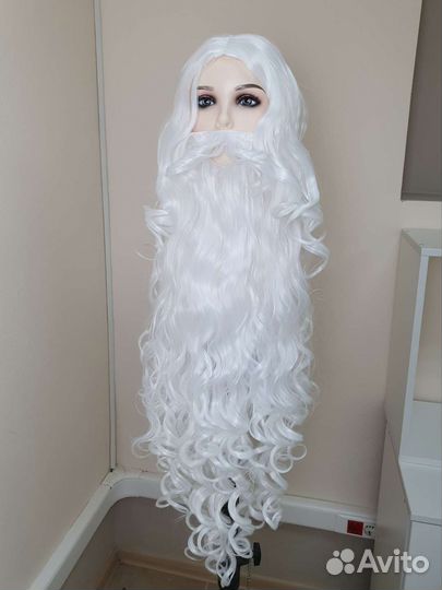 Парик и борода Деда Мороза Парик Снегурочки