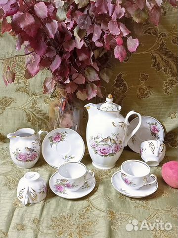 Кофейный сервиз Дулево с птичками купить в Новосибирске | Товары для ...