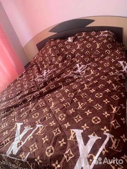 Брендовое постельное белье Сатин с одеялом новое