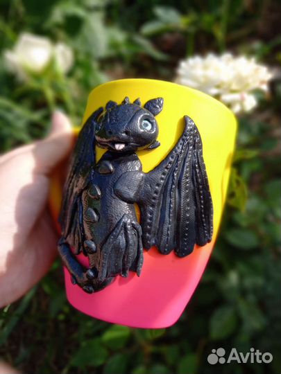 Кружка с беззубком, драконом на заказ