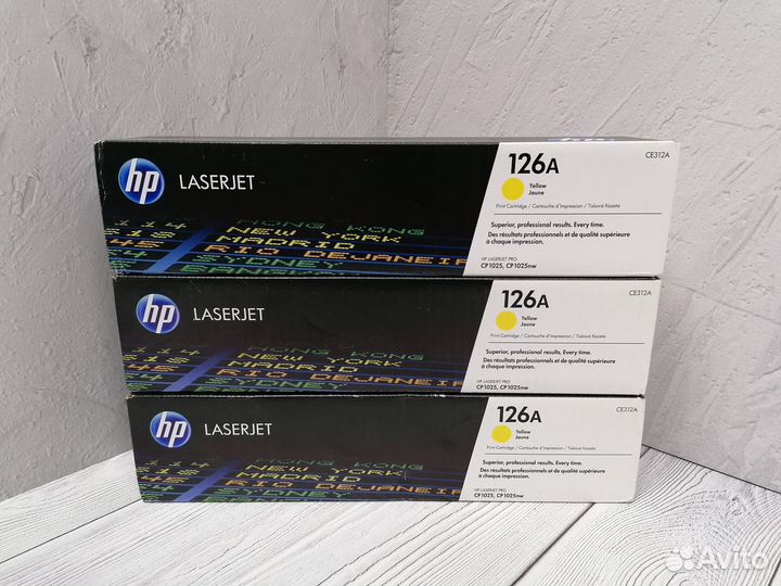 Картриджи оригинальные HP CE312A разные