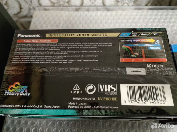 Видеокассеты Panasonic E 180, TDK E 240