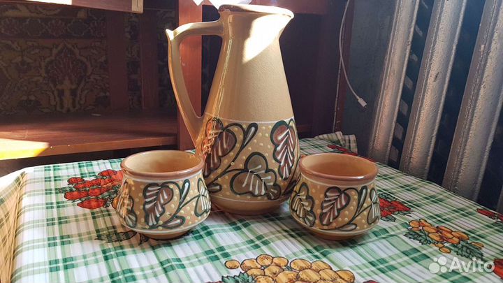 Чайно кофейный сервиз керамика,керамический казан