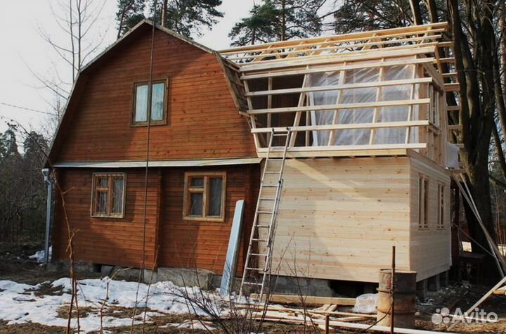 Пристройка к дому терасса веранда