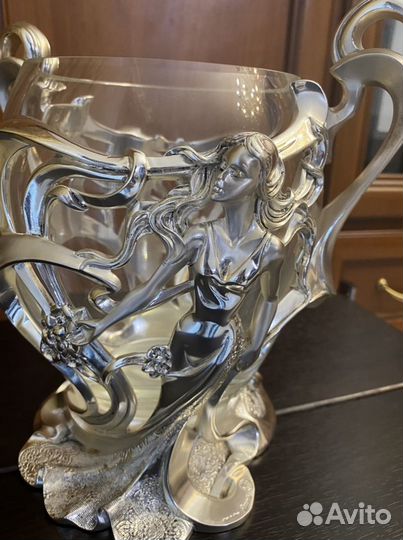 Ваза хрустальная Linea Argenti Италия