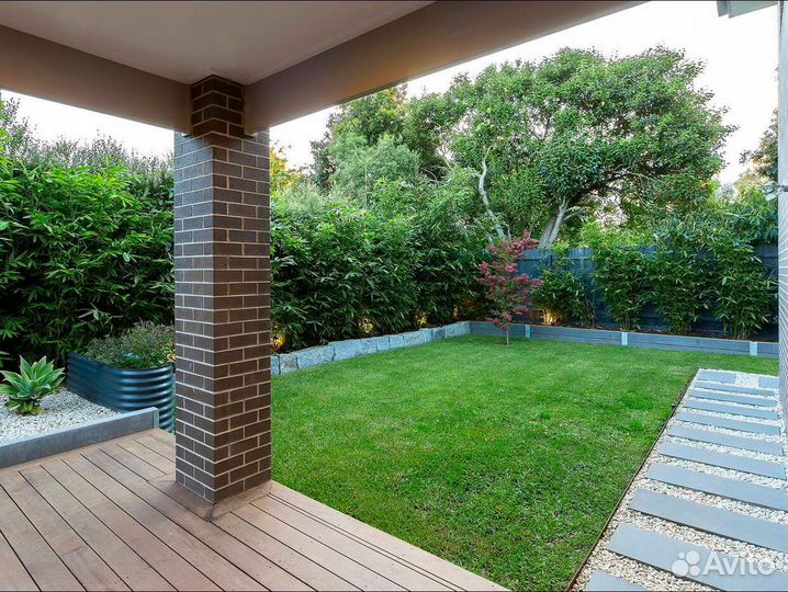 Элитный рулонный газон укладка