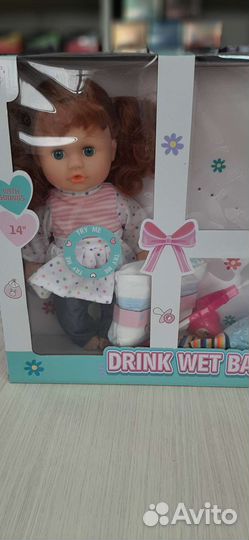 Кукла drink WET baby