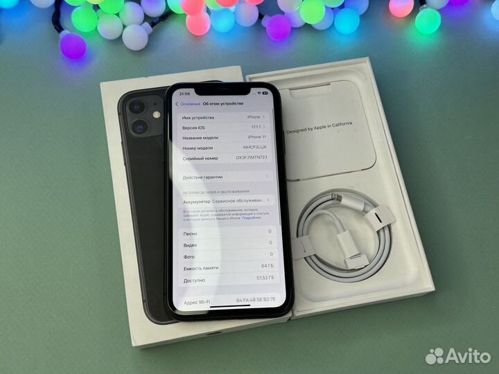 iPhone 11 64Gb родной акб 1 физ сим + eSim