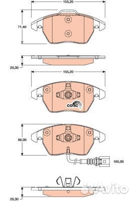 Колодки тормозные дисковые передние Skoda Superb 3