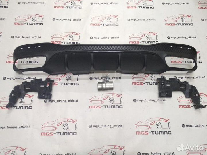 Диффузор черный Mercedes GLE 63 AMG w166