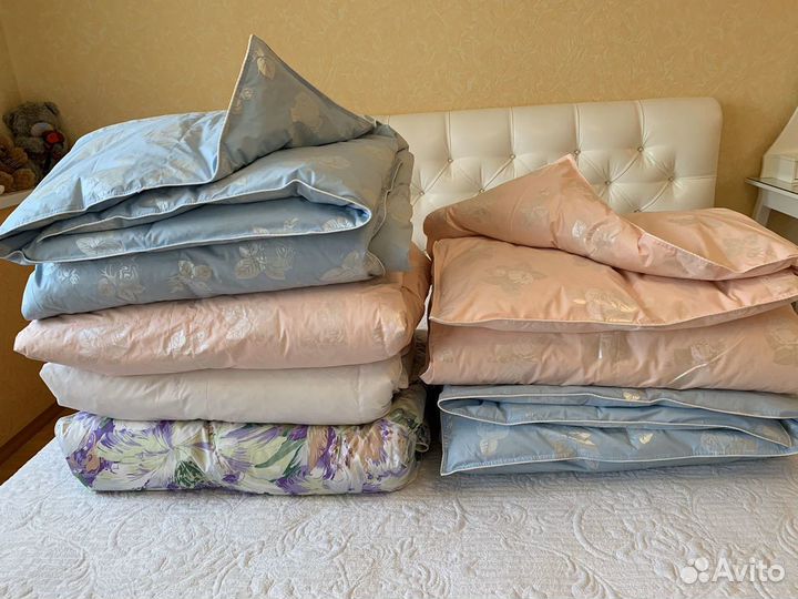 Новые одеяла и подушки из гусиного пуха