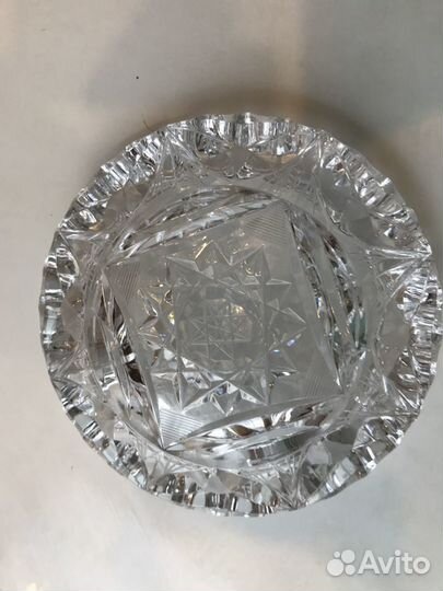 Изысканная Хрустальная пепельница,Богемия,60-е г