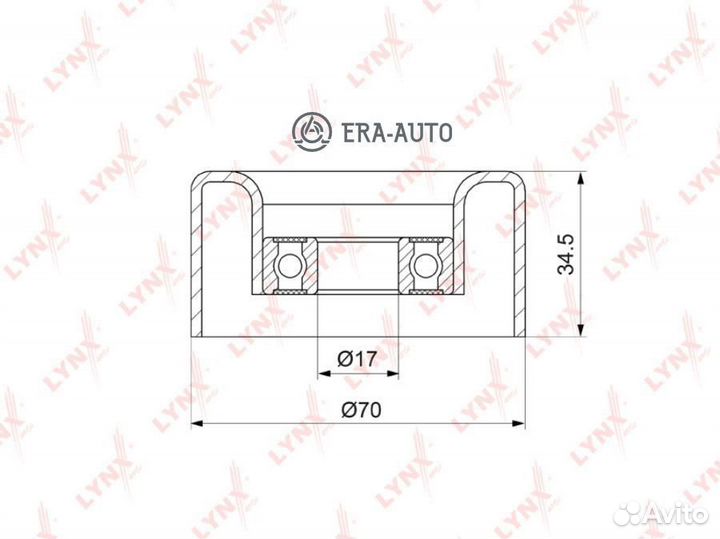 Lynxauto PB5130 Ролик натяжной приводного ремня