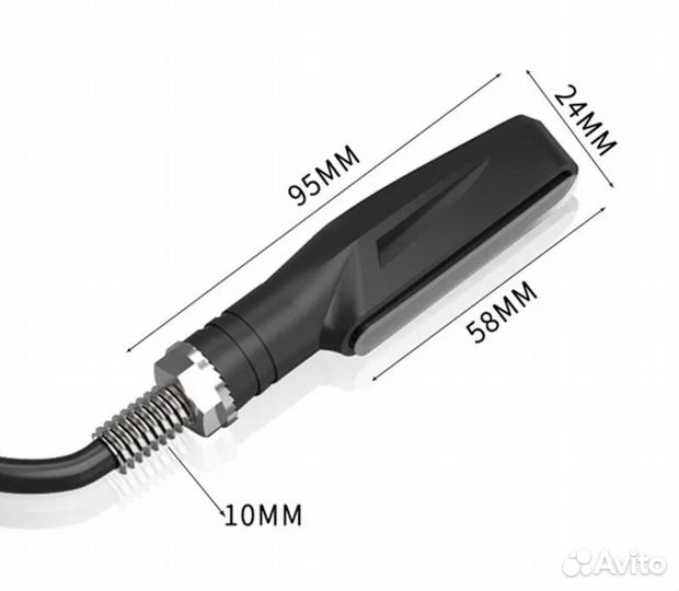 Поворотники для мотоцикла универсальные (Жёлтый) 3