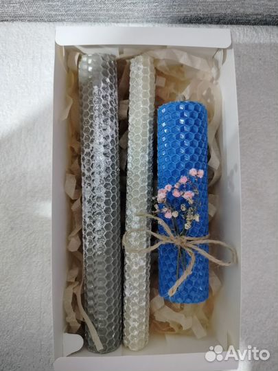 Свечи из вощины Подарок на день матери