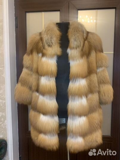 Шуба из рыжей лисы