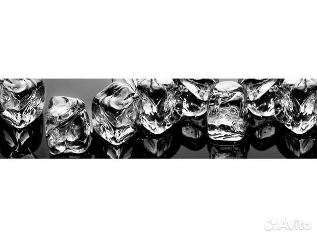 Панель фотопечать Гурман79 Лёд на черном 600*3000*