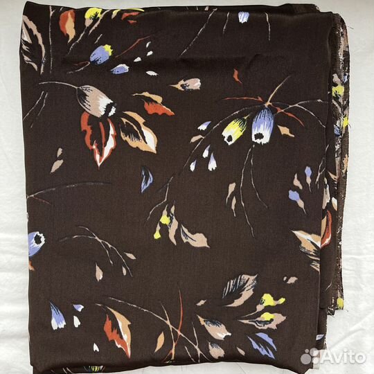 Отрез крепдешин шоколадный