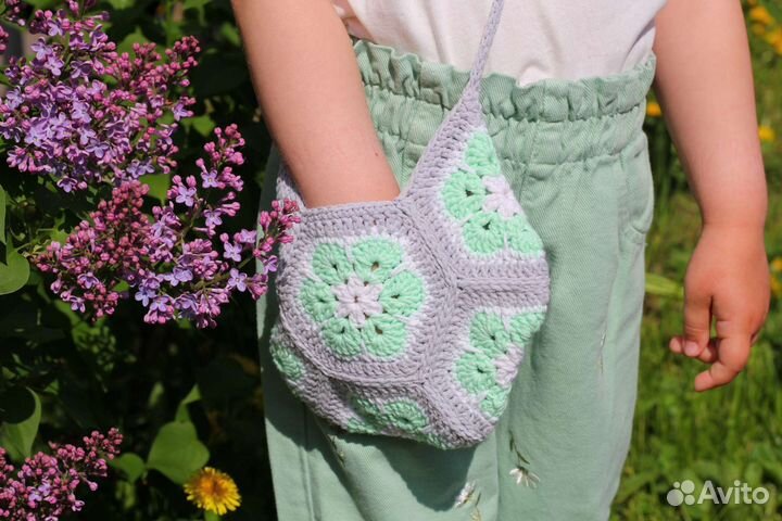Вязаная сумка для девочки