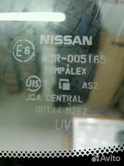 Стекло глухое заднее левое Nissan Almera G15