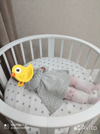 Детская круглая кроватка