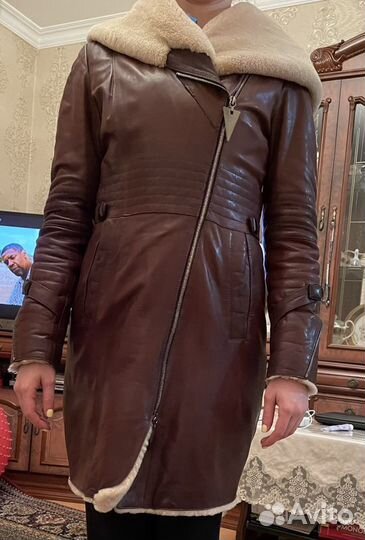 Кожаная дубленка