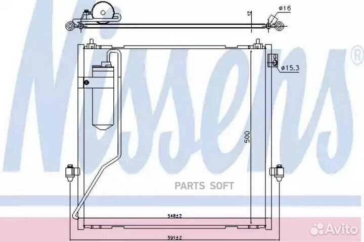 Радиатор кондиционера mitsubishi pajero sport (200