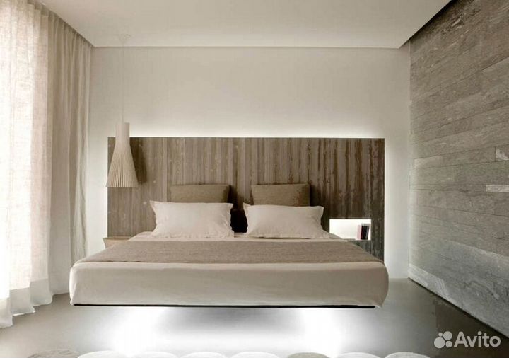 Парящая кровать с подсветкой