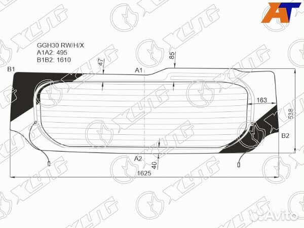 Стекло заднее toyota alphard