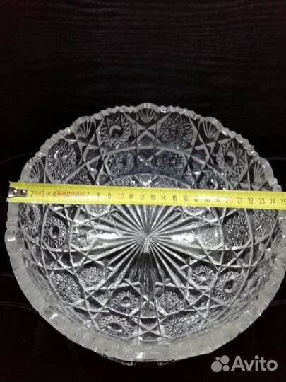 Салатник - ваза для фруктов хрустальная