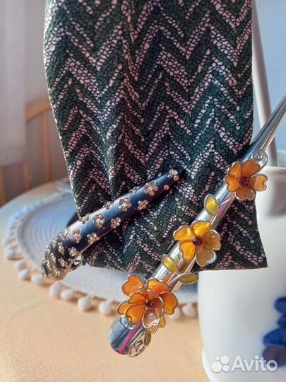 Заколка для волос винтаж,для шарфов,серьги
