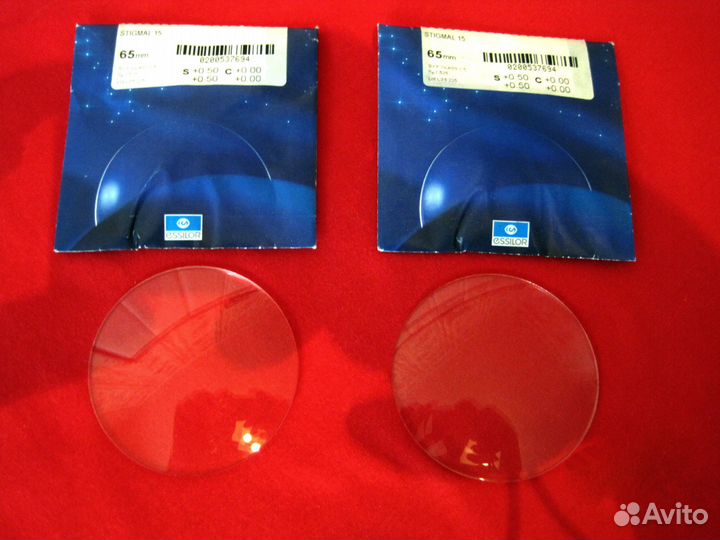 Линза очковая. (F +1,5). 65 мм.Стекло