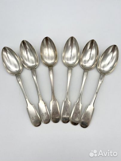 Набор столовых ложек 6 шт. Серебро 84 проба