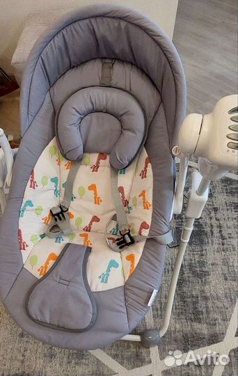 Детские электронные качели шезлонг