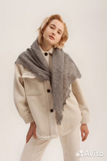 Оренбургский пуховый платок 100х100см арт П4100-03