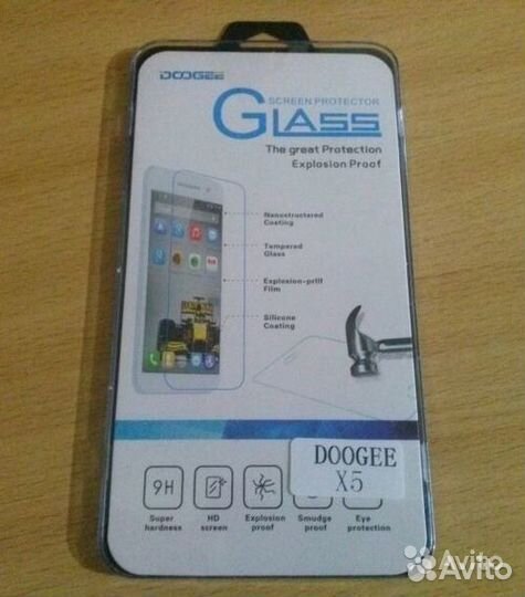 Закаленое стекло и чехлы для Doogee X5 X6 Pro