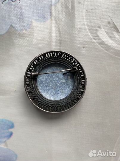 Брошь финифть СССР 1970-1980 гг