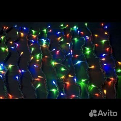 Гирлянда светодиодная Штора 3х2 м цветная