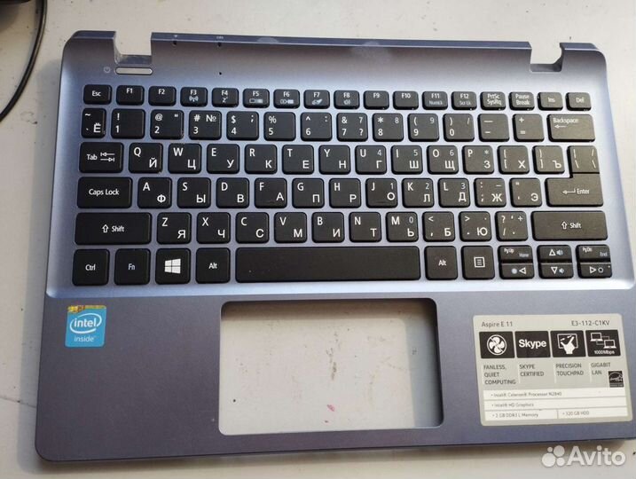 Топкейс с клавиатурой acer e3-112 e3-111 ES1-131