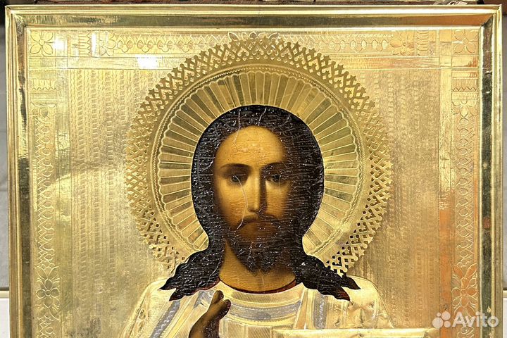 Икона Господь Вседержитель в Окладе Состояние