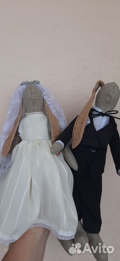 Свадебные зайцы ручной работы