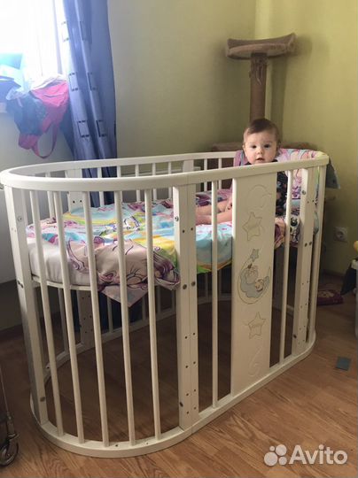 Детская овальная кроватка