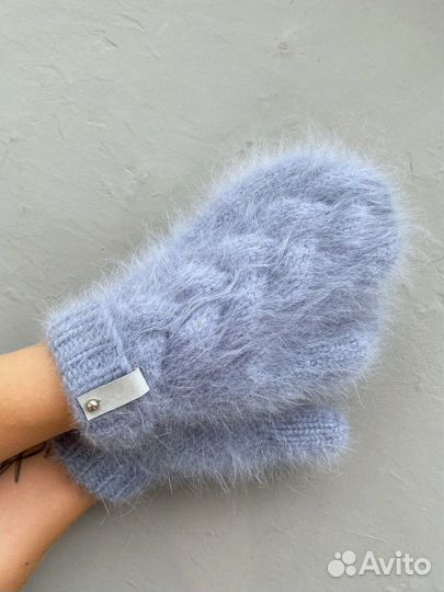 Варежки из пуха норки