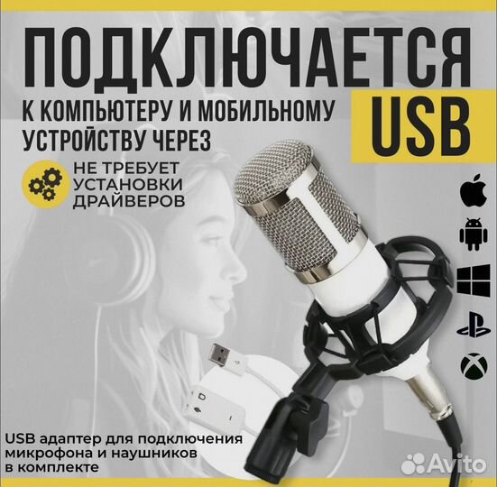 Микрофон профессиональный конденсаторный