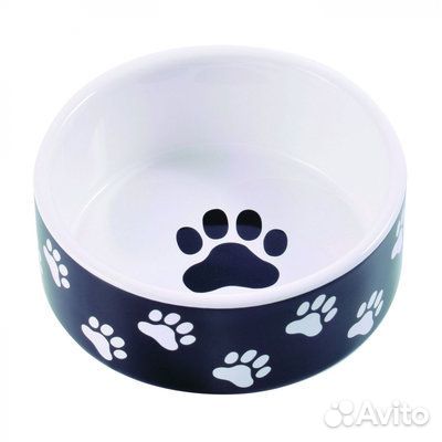 Керамикарт миска керамическая,черная с лапками 420