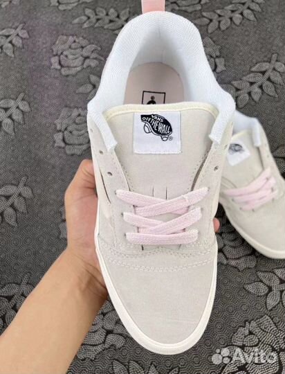 Vans Knu Skool Cream White Pink оригинал