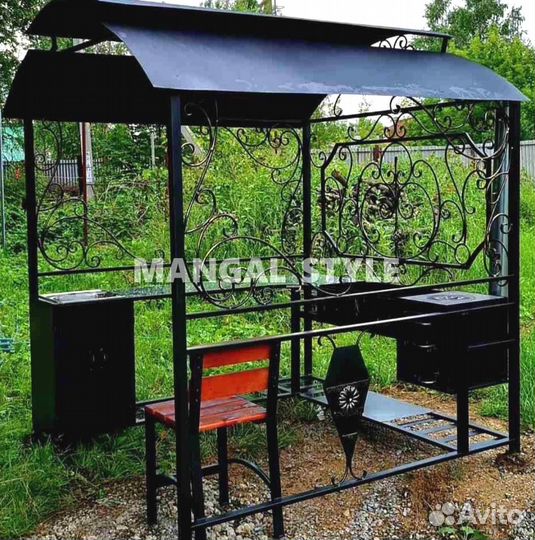 Мангал с крышей